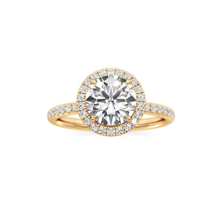 Gemma Emerald Halo with Diamond Band
