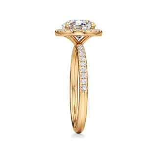 Gemma Emerald Halo with Diamond Band