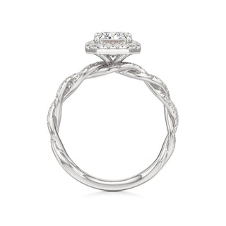 Gilda Pear Halo with Twisted Diamond Band