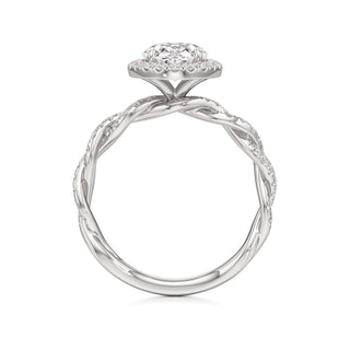 Gilda Pear Halo with Twisted Diamond Band