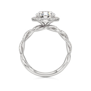 Gilda Pear Halo with Twisted Diamond Band