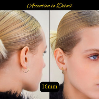 14K Yellow Gold Endless Hoop Earrings: Thin Lightweight Gold Hoops