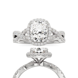 Ilaris Round Halo with Twisted Diamond Band