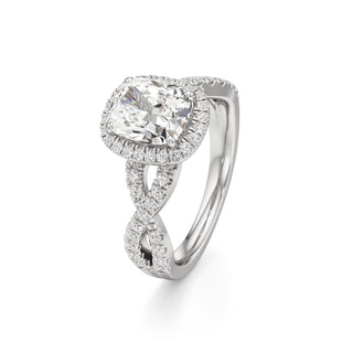 Ilaris Round Halo with Twisted Diamond Band