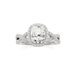 Ilaris Round Halo with Twisted Diamond Band