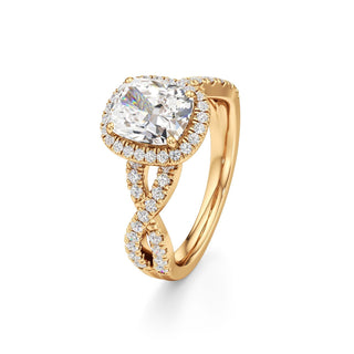 Ilaris Round Halo with Twisted Diamond Band