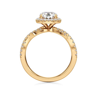 Ilaris Round Halo with Twisted Diamond Band
