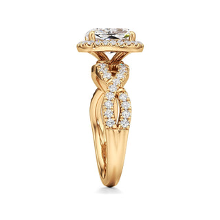 Ilaris Round Halo with Twisted Diamond Band