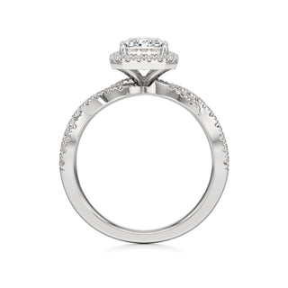 Ilaris Round Halo with Twisted Diamond Band