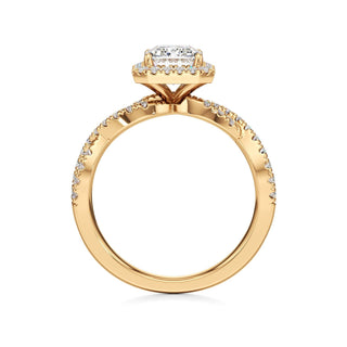 Ilaris Round Halo with Twisted Diamond Band
