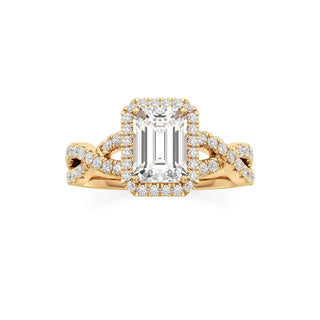 Ilaris Round Halo with Twisted Diamond Band