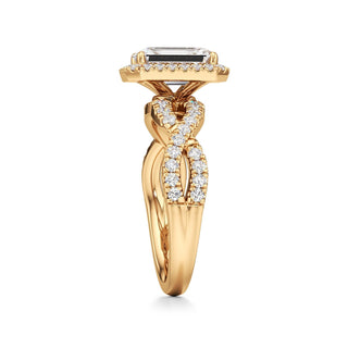 Ilaris Round Halo with Twisted Diamond Band