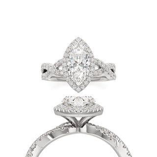 Ilaris Round Halo with Twisted Diamond Band