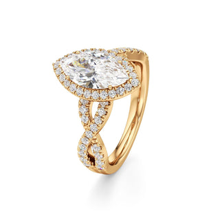 Ilaris Round Halo with Twisted Diamond Band