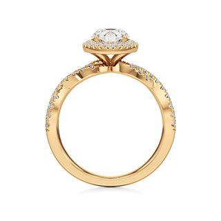 Ilaris Round Halo with Twisted Diamond Band