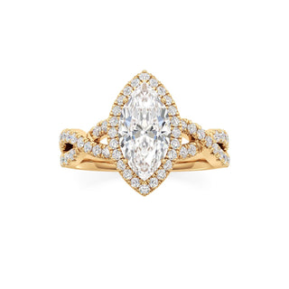 Ilaris Round Halo with Twisted Diamond Band