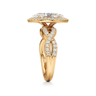 Ilaris Round Halo with Twisted Diamond Band
