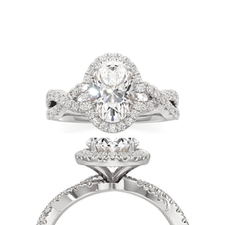 Ilaris Round Halo with Twisted Diamond Band