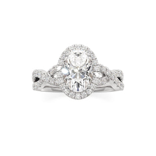 Ilaris Round Halo with Twisted Diamond Band