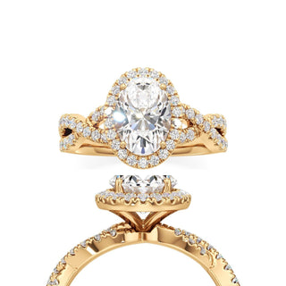 Ilaris Round Halo with Twisted Diamond Band