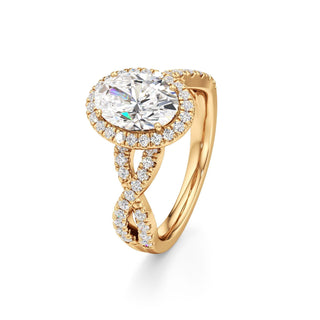 Ilaris Round Halo with Twisted Diamond Band