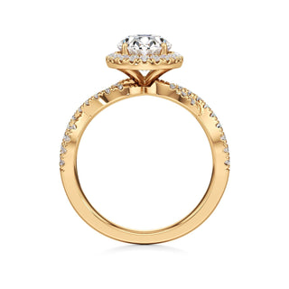 Ilaris Round Halo with Twisted Diamond Band
