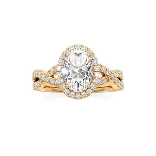 Ilaris Round Halo with Twisted Diamond Band