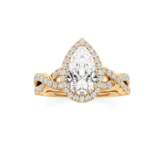 Ilaris Round Halo with Twisted Diamond Band