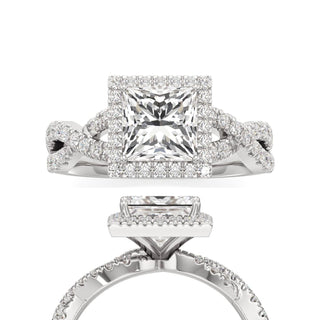 Ilaris Round Halo with Twisted Diamond Band