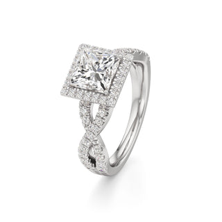 Ilaris Round Halo with Twisted Diamond Band