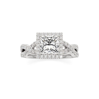 Ilaris Round Halo with Twisted Diamond Band