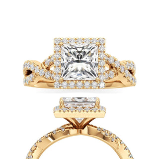 Ilaris Round Halo with Twisted Diamond Band
