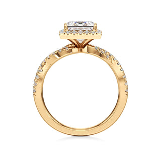 Ilaris Round Halo with Twisted Diamond Band