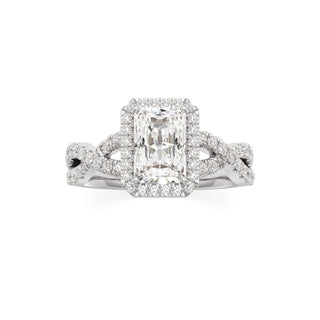 Ilaris Round Halo with Twisted Diamond Band