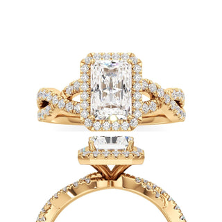 Ilaris Round Halo with Twisted Diamond Band