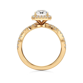 Ilaris Round Halo with Twisted Diamond Band