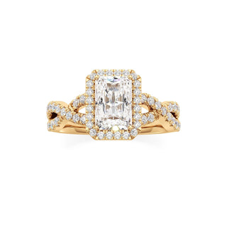 Ilaris Round Halo with Twisted Diamond Band