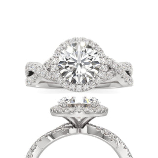 Ilaris Round Halo with Twisted Diamond Band