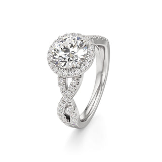 Ilaris Round Halo with Twisted Diamond Band