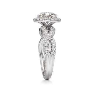 Ilaris Round Halo with Twisted Diamond Band