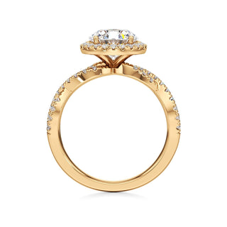 Ilaris Round Halo with Twisted Diamond Band