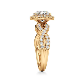 Ilaris Round Halo with Twisted Diamond Band