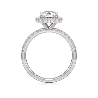 Jora Emerald Halo with Diamond Band