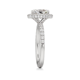 Jora Emerald Halo with Diamond Band