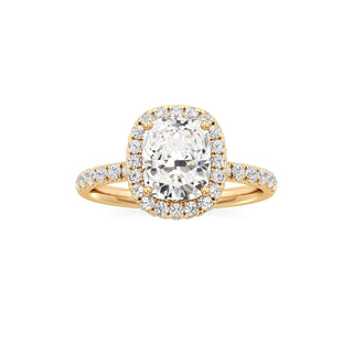 Jora Emerald Halo with Diamond Band