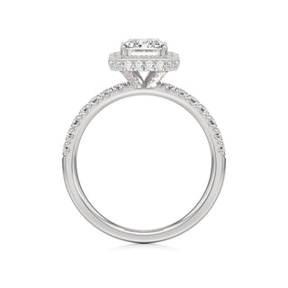 Jora Emerald Halo with Diamond Band