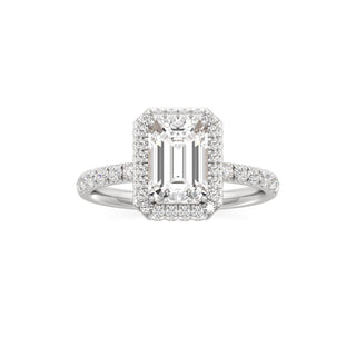 Jora Emerald Halo with Diamond Band