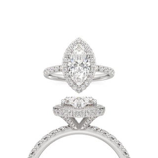Jora Marquise Halo with Diamond Band