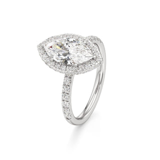 Jora Emerald Halo with Diamond Band