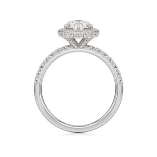 Jora Emerald Halo with Diamond Band